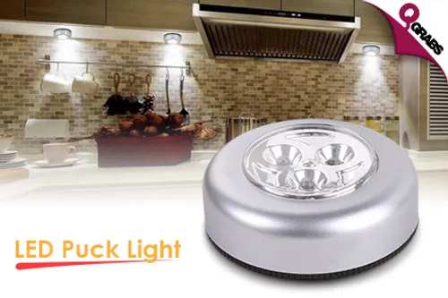 From QR25 Illuminate with Sets of Battery-Operated LED Adhesive Puck Lights! (Up to QR74 Value)